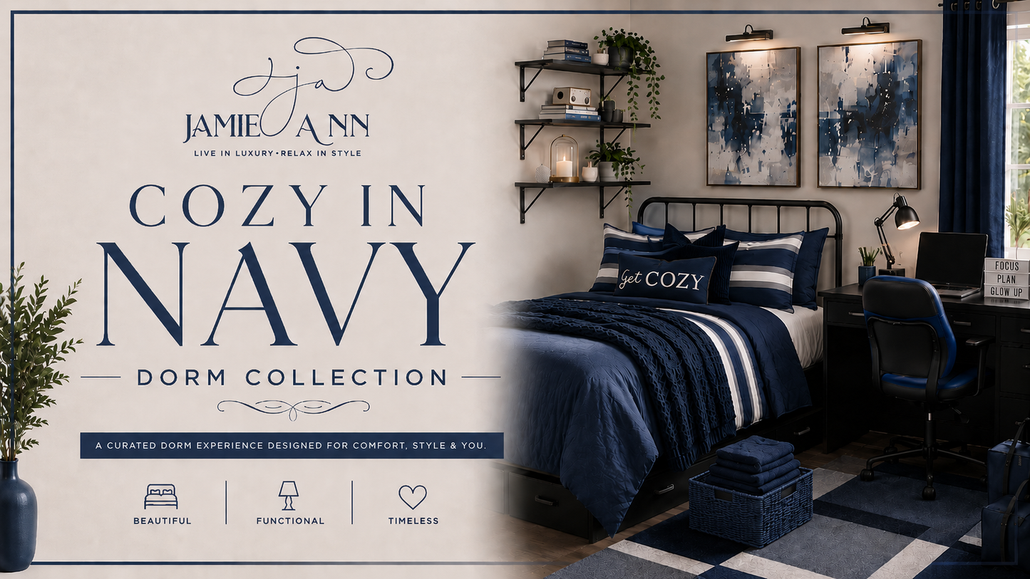 Cozy in Navy Dorm Collection